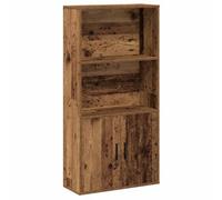 Berkfield Durable Bookcase Old Wood 60X24X120 Cm Engineered Wood