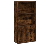 Berkfield Durable Bookcase Smoked Oak 60X24X120 Cm Engineered Wood