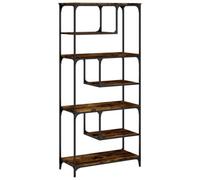 Berkfield Durable Bookcase Smoked Oak 81X36X176 Cm Engineered Wood