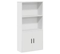 Berkfield Durable Bookcase White 60X24X120 Cm Engineered Wood