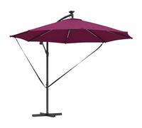 Berkfield Durable Cantilever Banana Parasol Bordeaux Red 294 X 294 X 248 Cm