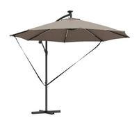 Berkfield Durable Cantilever Banana Parasol With Lock Taupe 294 X 294 X 248 Cm