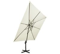 Berkfield Durable Cantilever Umbrella With Double Top 300X300 Cm Sand