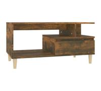 Berkfield Durable Coffee Table Smoked Oak 90X49X45 Cm Engineered Wood