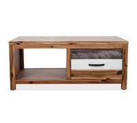 Berkfield Durable Coffee Table Solid Acacia Wood 90X50X37.5 Cm