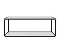 Berkfield Durable Coffee Table White 100X50X35 Cm Tempered Glass