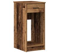 Berkfield Durable Computer Tower Stand With Drawer Old Wood 35X45X77 Cm