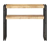 Berkfield Durable Console Table 90X30X75 Cm Rough Mango Wood