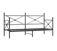 Berkfield Durable Day Bed Without Mattress Black 80X200 Cm Steel