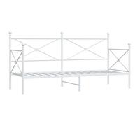 Berkfield Durable Day Bed Without Mattress White 90X200 Cm Steel