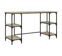 Berkfield Durable Desk Sonoma Oak 140X50X75 Cm Metal And Engineered Wood