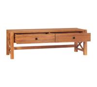 Berkfield Durable Desk With 2 Drawers 140X40X45 Cm Recycled Teak Wood