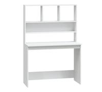 Berkfield Durable Desk With Shelves White 102X45X148 Cm Engineered Wood
