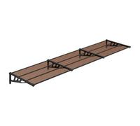Berkfield Durable Door Canopy Black 358.5X90 Cm Polycarbonate