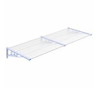 Berkfield Durable Door Canopy Grey And Transparent 239X90 Cm Polycarbonate