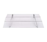 Berkfield Durable Door Canopy Silver And Transparent 120X90 Cm Polycarbonate