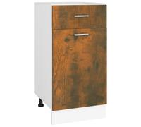 Berkfield Durable Drawer Bottom Cabinet Smoked Oak 40X46X81.5 Cm Engineered Wood