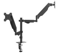 Berkfield Durable Dual Monitor Arm For Max 27 Inch Screen Gas Spring 20 Kg