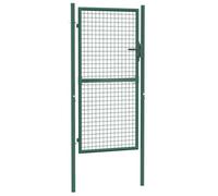 Berkfield Durable Fence Gate Steel 100X175 Cm Green