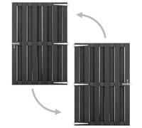 Berkfield Durable Garden Gate Wpc 100X150 Cm Grey