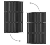 Berkfield Durable Garden Gate Wpc 100X180 Cm Grey