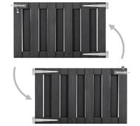 Berkfield Durable Garden Gate Wpc 100X60 Cm Grey