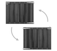 Berkfield Durable Garden Gate Wpc 100X80 Cm Grey