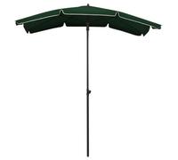 Berkfield Durable Garden Parasol With Pole 200X130 Cm Green