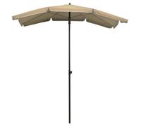 Berkfield Durable Garden Parasol With Pole 200X130 Cm Taupe