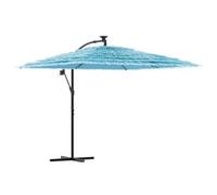 Berkfield Durable Garden Parasol With Steel Pole Blue 269X269X235 Cm