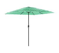 Berkfield Durable Garden Parasol With Steel Pole Green 248X248X248 Cm