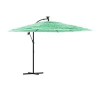 Berkfield Durable Garden Parasol With Steel Pole Green 269X269X235 Cm