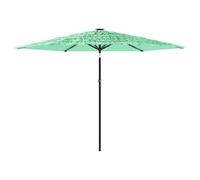 Berkfield Durable Garden Parasol With Steel Pole Green 288X288X225 Cm