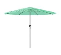 Berkfield Durable Garden Parasol With Steel Pole Green 324X324X247 Cm