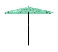 Berkfield Durable Garden Parasol With Steel Pole Green 388X388X248 Cm