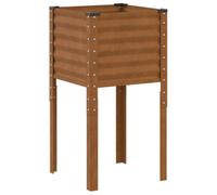 Berkfield Durable Garden Planter 45X45X88 Cm Weathering Steel