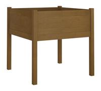 Berkfield Durable Garden Planter Honey Brown 70X70X70 Cm Solid Pinewood