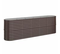 Berkfield Durable Garden Planter Powder-Coated Steel 224X40X68 Cm Brown