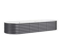 Berkfield Durable Garden Planter Powder-Coated Steel 224X80X36 Cm Anthracite