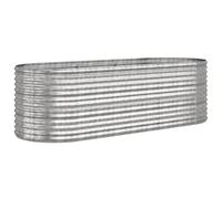 Berkfield Durable Garden Planter Powder-Coated Steel 224X80X68 Cm Silver