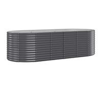 Berkfield Durable Garden Planter Powder-Coated Steel 249X100X68 Cm Anthracite