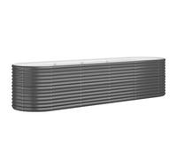 Berkfield Durable Garden Planter Powder-Coated Steel 296X80X68 Cm Anthracite