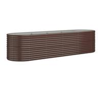 Berkfield Durable Garden Planter Powder-Coated Steel 296X80X68 Cm Brown