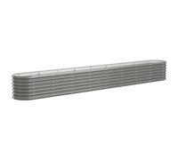 Berkfield Durable Garden Planter Powder-Coated Steel 332X40X36 Cm Grey