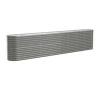 Berkfield Durable Garden Planter Powder-Coated Steel 332X40X68 Cm Grey