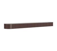 Berkfield Durable Garden Planter Powder-Coated Steel 512X80X36 Cm Brown
