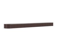 Berkfield Durable Garden Planter Powder-Coated Steel 620X80X36 Cm Brown