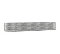 Berkfield Durable Garden Planter Silver 447X140X68 Cm Powder-Coated Steel