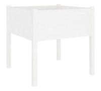 Berkfield Durable Garden Planter White 70X70X70 Cm Solid Pinewood