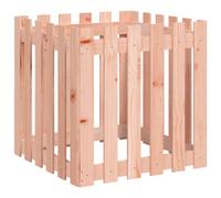 Berkfield Durable Garden Planter With Fence Design 60X60X60 Cm Solid Wood Douglas